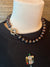 Dark grey Baroque Pearls short Necklace