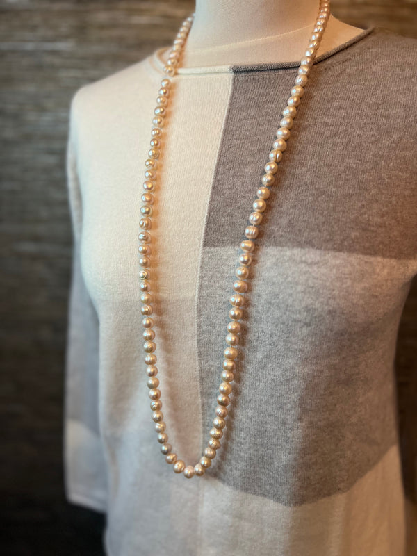 Freshwater Pink Baroque Long Pearls