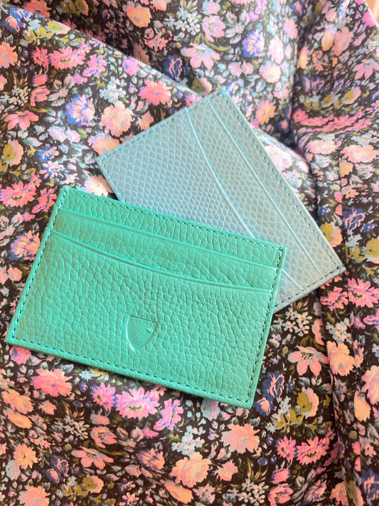Aspinal of London card holder in Tiffany Blue